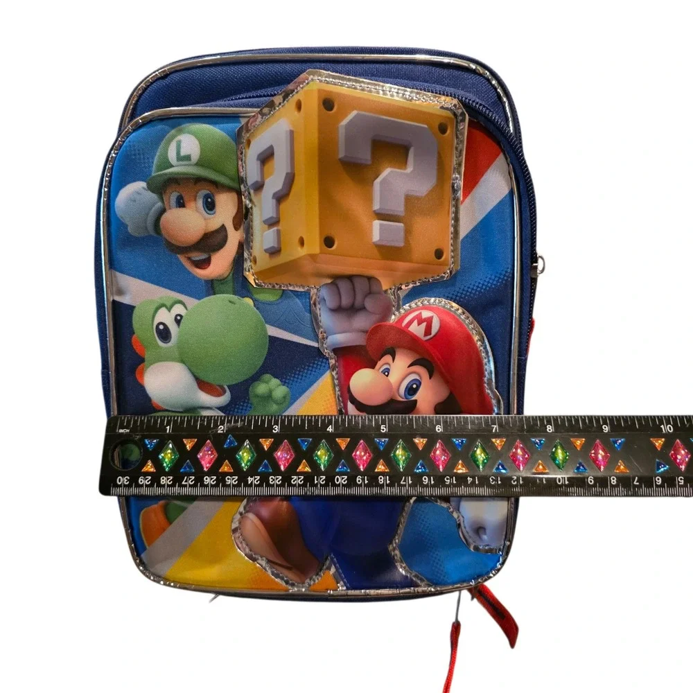 Super Mario Brothers Lunch Box Insulated Yoshi Luigi Mario Question Block NWT‎